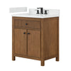 Custom image for Toasted Walnut with Matte Black Trim / White Quartz / No Mirror