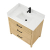 Custom image for Scandinavian Oak with Matte Black Trim / Giotto Quartz / No Mirror
