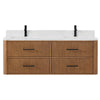 Custom image for Toasted Walnut with Matte Black Trim / White Quartz / No Mirror