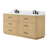 Custom image for Scandinavian Oak with Matte Black Trim / White Quartz / No Mirror