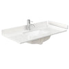 Custom image for Dark Walnut with Brushed Nickel Trim / White Quartz / No Mirror