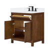 Custom image for Dark Walnut with Matte Black Trim / White Cultured Marble / No Mirror