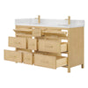 Custom image for Scandinavian Oak with Satin Bronze Trim / Giotto Quartz / No Mirror
