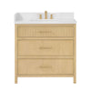 Custom image for Scandinavian Oak with Satin Bronze Trim / White Quartz / No Mirror
