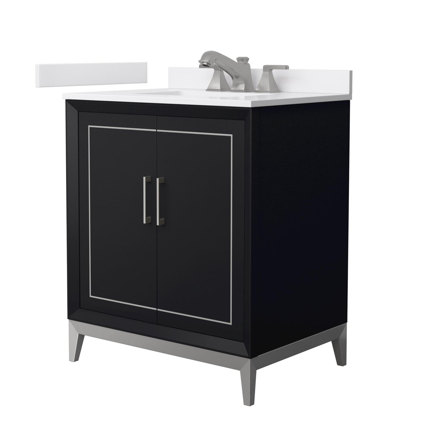 Marlena Bathroom Vanity with Countertop 30 inch Single Sink 3-hole Faucet Setup