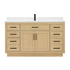 Custom image for Rift Oak with Matte Black Trim / White Quartz / No Mirror