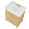 Custom image for Scandinavian Oak with Satin Bronze Trim / White Quartz / No Mirror