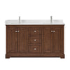 Custom image for Dark Walnut with Polished Chrome Trim / Giotto Quartz / No Mirror