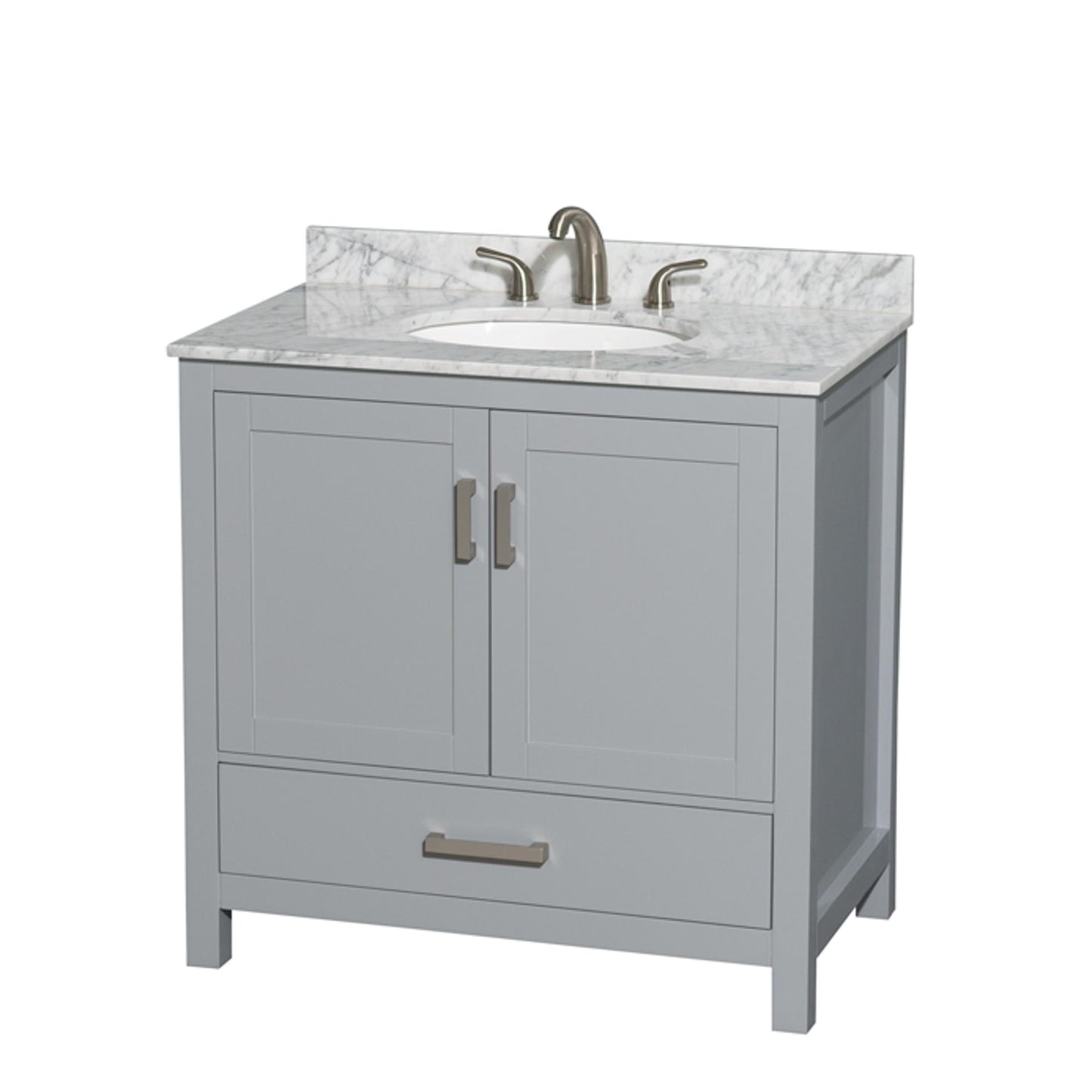 Sheffield Bathroom Vanity with Countertop 36 inch Single Sink 3-hole Faucet Setup