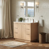 Custom image for Light Straw with Brushed Nickel Trim / Carrara Cultured Marble / No Mirror