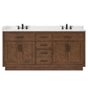 Custom image for Dark Oak with Matte Black Trim / White Cultured Marble / No Mirror