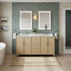 Custom image for White Oak with Brushed Nickel Trim / Giotto Quartz / No Mirror