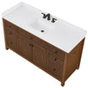 Custom image for Dark Walnut with Matte Black Trim / White Cultured Marble / No Mirror