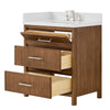 Custom image for Toasted Walnut with Brushed Nickel Trim / Giotto Quartz / No Mirror