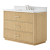 Custom image for Scandinavian Oak with Brushed Nickel Trim / Giotto Quartz / No Mirror
