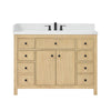 Custom image for Scandinavian Oak with Matte Black Trim / Giotto Quartz / No Mirror