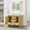 Custom image for Honey Oak with Polished Chrome Trim / White Quartz / No Mirror
