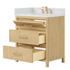 Custom image for Scandinavian Oak with Satin Bronze Trim / Giotto Quartz / No Mirror