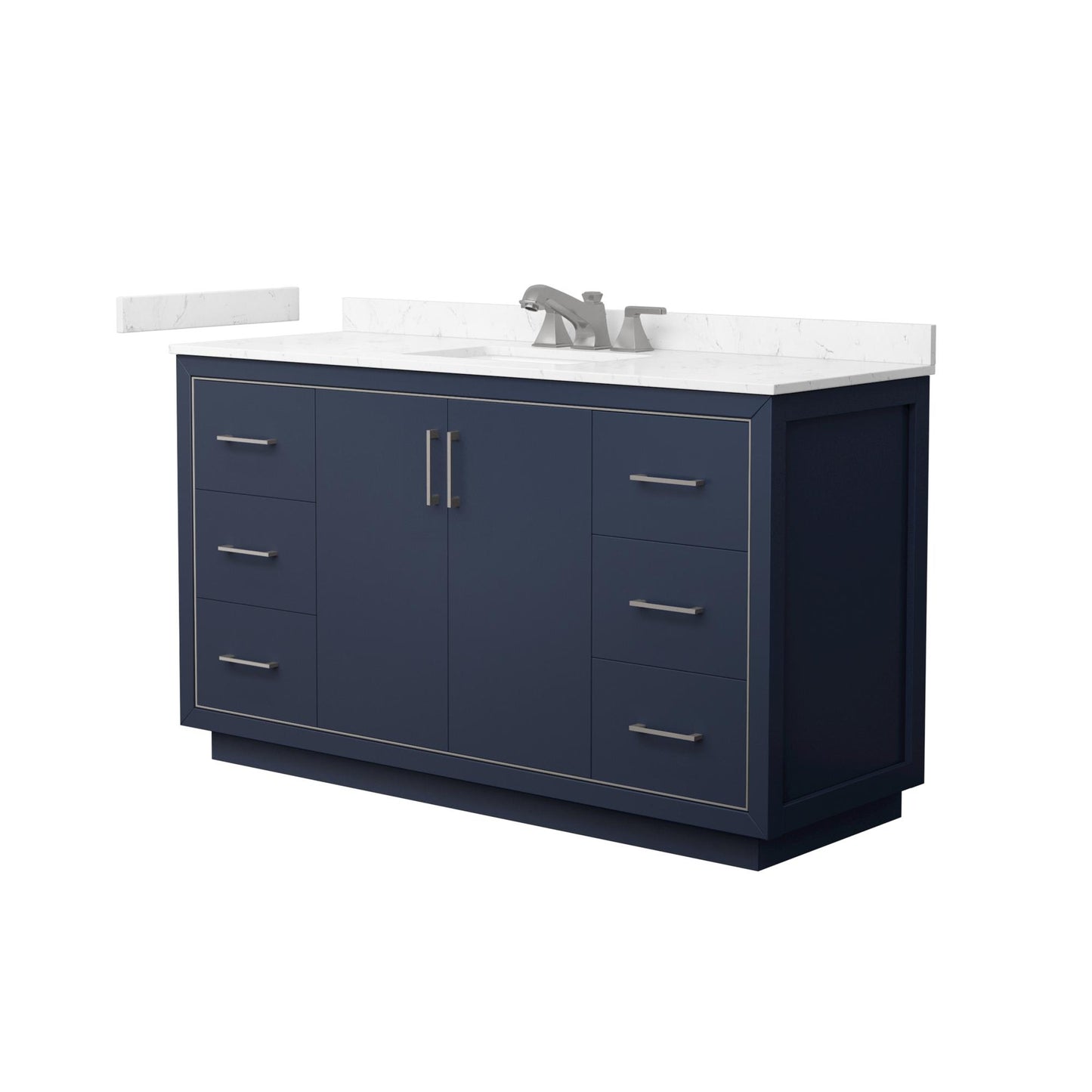 Icon Bathroom Vanity with Countertop 60 inch Single Sink 3-hole Faucet Setup