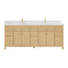Custom image for Scandinavian Oak with Satin Bronze Trim / Giotto Quartz / No Mirror