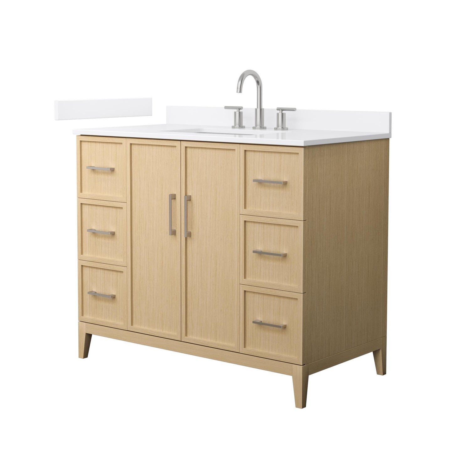 Elan Bathroom Vanity with Countertop 42 inch Single Sink 3-hole Faucet Setup