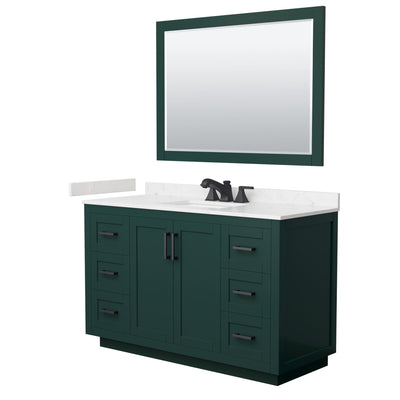 Miranda Bathroom Vanity with Countertop 54 inch Single Sink 3-hole Faucet Setup
