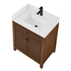Custom image for Dark Walnut with Matte Black Trim / White Quartz / No Mirror