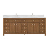 Custom image for Toasted Walnut with Brushed Nickel Trim / Giotto Quartz / No Mirror