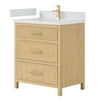 Custom image for Scandinavian Oak with Satin Bronze Trim / Giotto Quartz / No Mirror