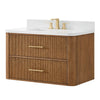 Custom image for Toasted Walnut with Satin Bronze Trim / Giotto Quartz / No Mirror