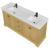 Custom image for Honey Oak with Matte Black Trim / Carrara Cultured Marble / No Mirror