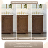 Custom image for Dark Walnut with Brushed Gold Trim / No Mirror