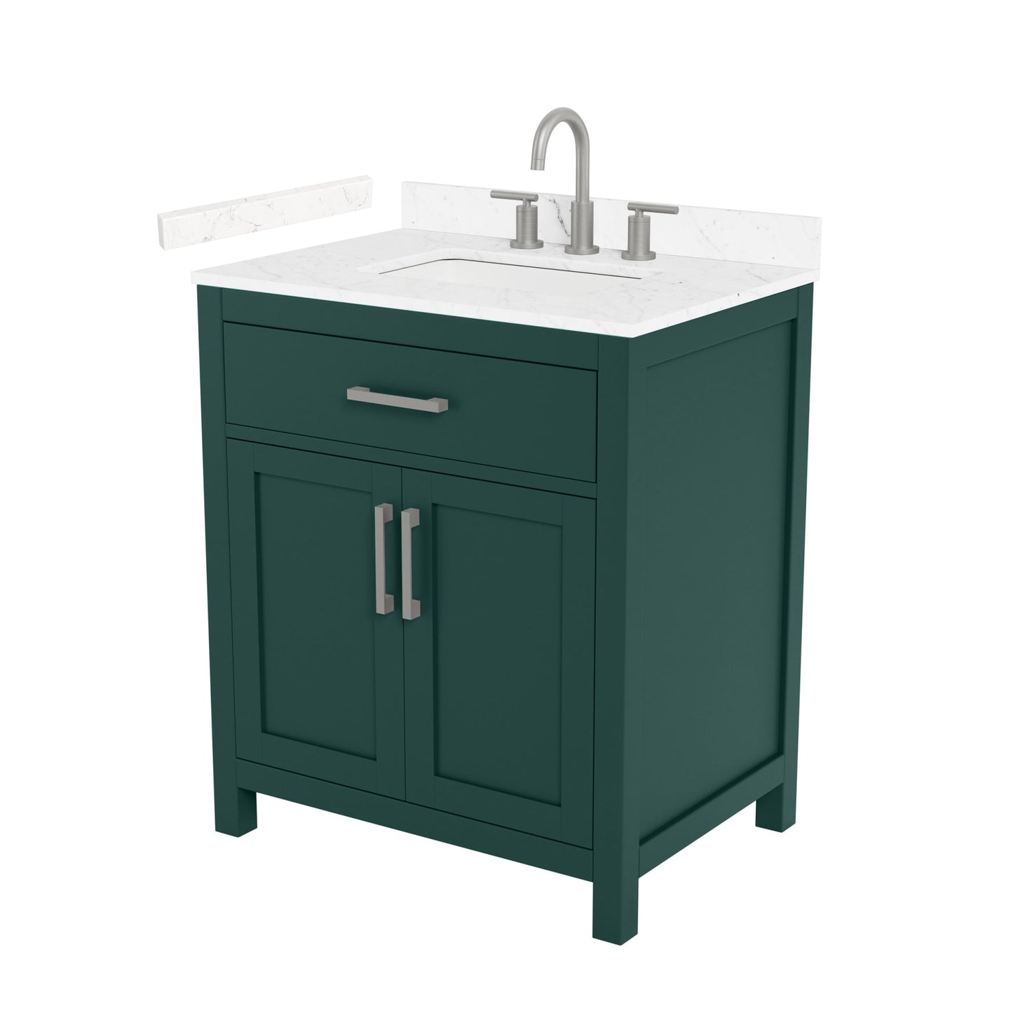 Beckett Bathroom Vanity with Countertop 30 inch Single Sink 3-hole Faucet Setup