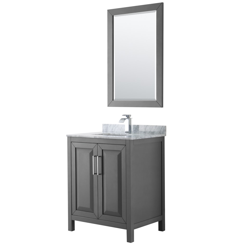Daria Bathroom Vanity with Countertop 30 inch Single Sink Single hole Faucet Setup