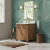 Custom image for Toasted Walnut with Satin Bronze Trim / White Quartz / No Mirror