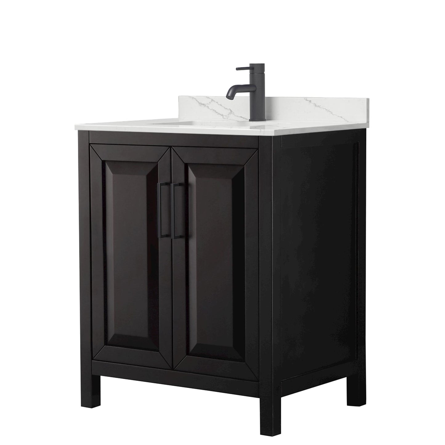 Daria Bathroom Vanity with Countertop 30 inch Single Sink Single hole Faucet Setup