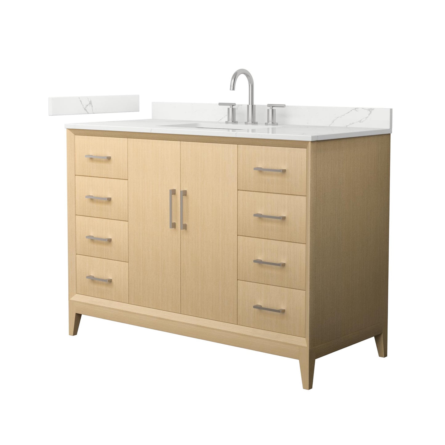 Janna Bathroom Vanity with Countertop 48 inch Single Sink 3-hole Faucet Setup