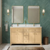 Custom image for Scandinavian Oak with Satin Bronze Trim / Giotto Quartz / No Mirror