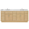 Custom image for Rift Oak with Brushed Nickel Trim / Carrara Cultured Marble / No Mirror