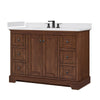 Custom image for Dark Walnut with Matte Black Trim / White Cultured Marble / No Mirror