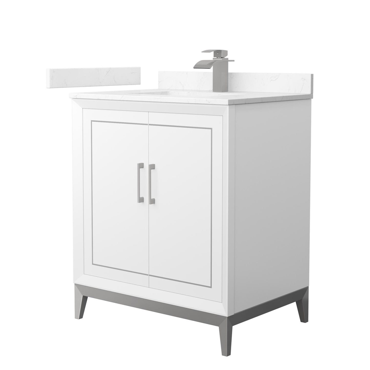 Marlena Bathroom Vanity with Countertop 30 inch Single Sink Single hole Faucet Setup