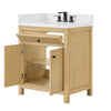 Custom image for Scandinavian Oak with Matte Black Trim / White Quartz / No Mirror