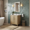 Custom image for White Oak with Brushed Nickel Trim / White Cultured Marble / No Mirror