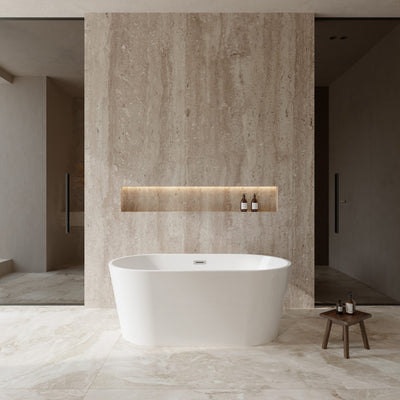 Carissa Freestanding Acrylic Bathtub No Faucet 60 inch