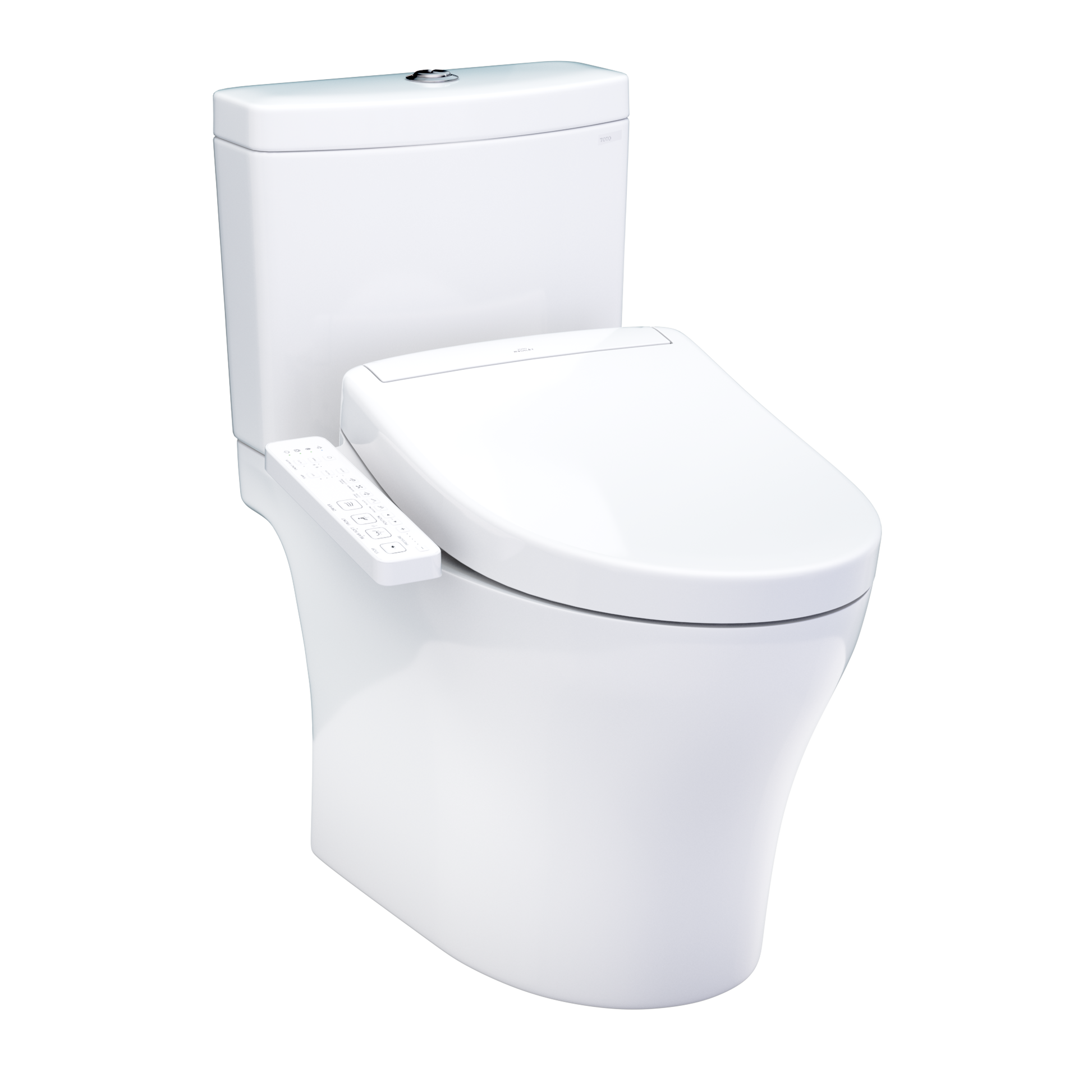 WASHLET+ Aquia IV Two-Piece Elongated Universal Height Dual Flush 1.28 and 0.9 GPF Toilet and WASHLET S2 Bidet Seat