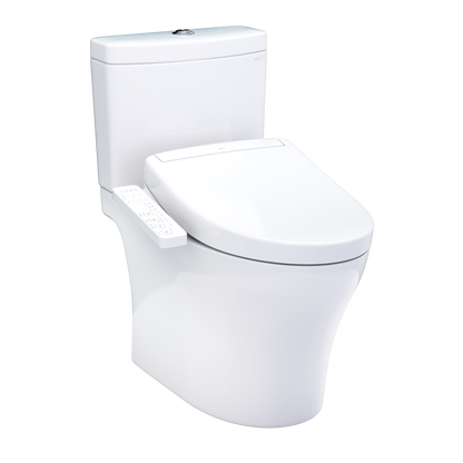WASHLET+ Aquia IV Two-Piece Elongated Universal Height Dual Flush 1.28 and 0.9 GPF Toilet and WASHLET S2 Bidet Seat