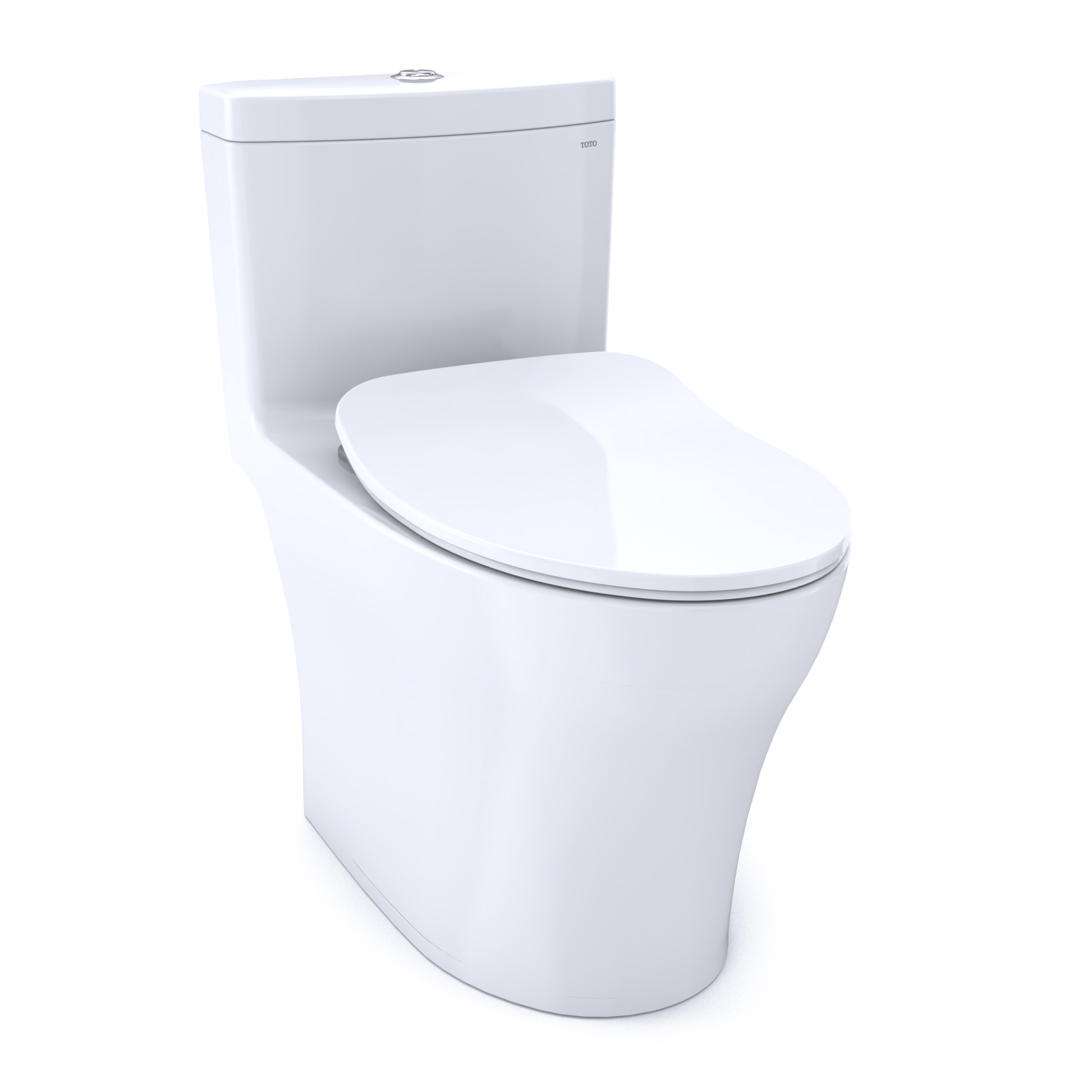 Toto Aquia Iv One-Piece Elongated Dual Flush 1.28 And 0.9 Gpf Universal Height, Washlet+ Ready Toilet With Cefiontect, Cotton White