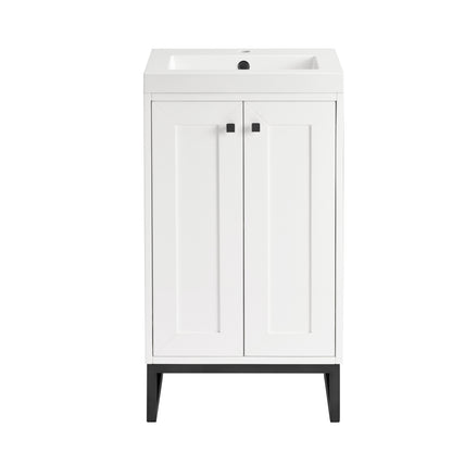 Chianti 20" Single Vanity w/ White Glossy Composite Stone Top