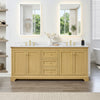 Custom image for Honey Oak with Brushed Gold Trim / Giotto Quartz / No Mirror