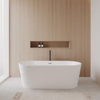 Carissa Freestanding Acrylic Bathtub With Faucet 67 inch